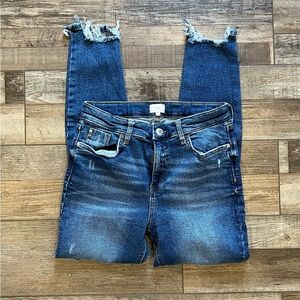 High waisted skinny jeans